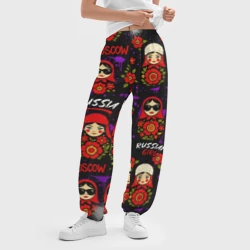 Женские джоггеры оверсайз 3D Славик стиль - паттерн с матрешками - фото 2