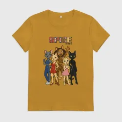 Женская футболка хлопок Spice girls кошки