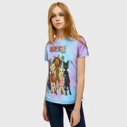 Женская футболка 3D Spice girls кошки из 90х - фото 2