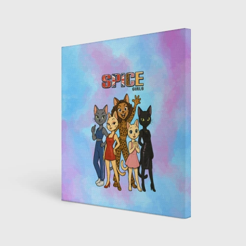 Холст квадратный Spice girls кошки из 90х