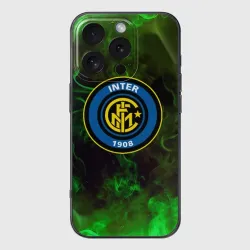 Чехол для iPhone 16 Pro Max силиконовый с защитой камеры Интер кислотный огонь