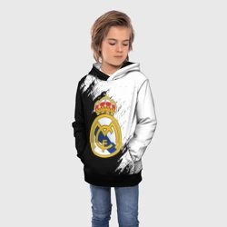 Детская толстовка 3D Real Madrid текстура штрихи - фото 2