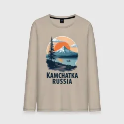 Мужской лонгслив хлопок Камчатка - закат