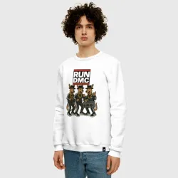 Мужской свитшот хлопок Run DMC в виде псов - фото 2