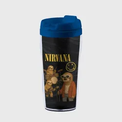 Термокружка-непроливайка Ленивцы группа Nirvana
