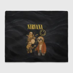 Плед 3D Ленивцы группа Nirvana