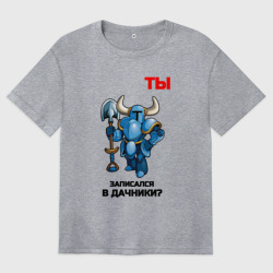 Женская футболка хлопок Oversize Запись в дачники