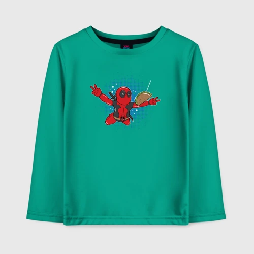 Детский лонгслив хлопок Deadpool nevermind
