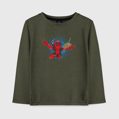 Детский лонгслив хлопок Deadpool nevermind