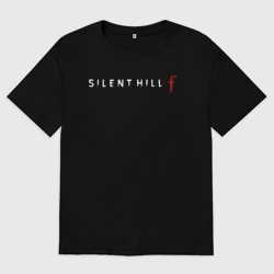 Женская футболка хлопок Oversize Silent hill f logo