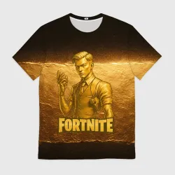 Мужская футболка 3D Fortnite золотой Мидас 