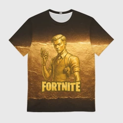 Мужская футболка 3D Fortnite золотой Мидас 