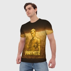 Мужская футболка 3D Fortnite золотой Мидас  - фото 2
