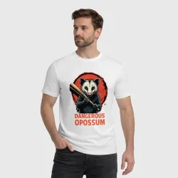 Мужская футболка хлопок Dangerous opossum - фото 2