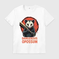 Мужская футболка хлопок Dangerous opossum