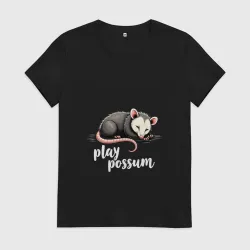 Женская футболка хлопок Play possum