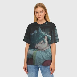 Женская футболка oversize 3D Маомао с кошачьими ушками - фото 2