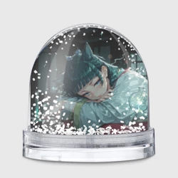 Игрушка Снежный шар Маомао с кошачьими ушками