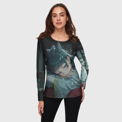 Женский лонгслив 3D Маомао с кошачьими ушками - фото 2