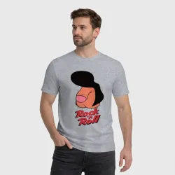 Мужская футболка хлопок Логотип rock n roll мем - фото 2