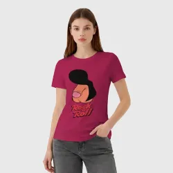 Женская футболка хлопок Логотип rock n roll мем - фото 2