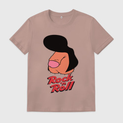 Мужская футболка хлопок Логотип rock n roll мем