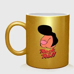 Кружка керамическая Логотип rock n roll мем