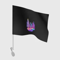 Флаг для автомобиля  Neon forest