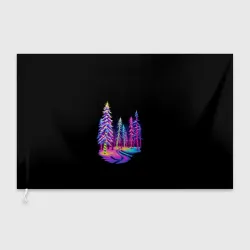 Флаг 3D  Neon forest