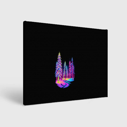 Холст прямоугольный Neon forest