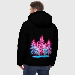 Мужская зимняя куртка 3D Neon forest - фото 4