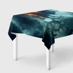 Скатерть 3D Пристанище лунной ведьмы - нейроарт фантазия