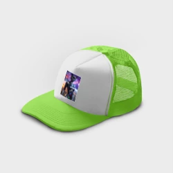 Кепка тракер с сеткой Обворожительная космическая девушка-пантера - фото 2