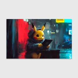 Бумага для упаковки 3D Пикачу хакер за работай 