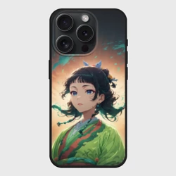 Чехол силиконовый для Apple iPhone 15 Pro Мax матовый Маомао на фоне облаков