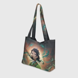 Пляжная сумка 3D Маомао на фоне облаков - фото 2