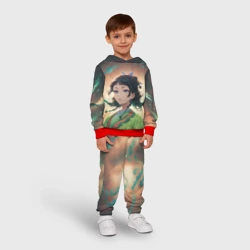 Детский костюм с толстовкой 3D Маомао на фоне облаков - фото 2