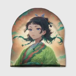 Шапка 3D Маомао на фоне облаков