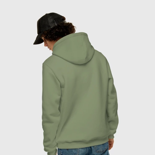 Мужская толстовка хлопок с принтом Граффити Новосибирск, вид сзади #2