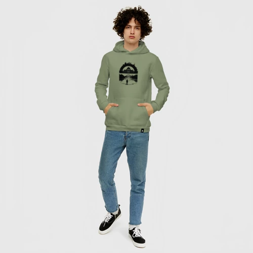 Мужская толстовка хлопок с принтом Граффити Новосибирск, вид сбоку #3