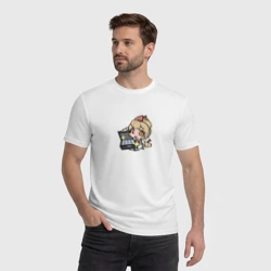 Мужская футболка хлопок Элис чиби стикер - фото 2