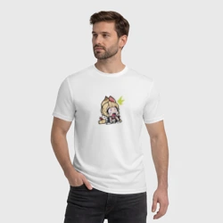 Мужская футболка хлопок Элис стикер чиби - фото 2