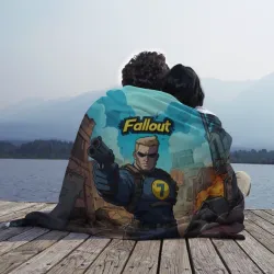 Плед 3D Fallout смотритель с пистолетом - фото 2