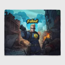 Плед 3D Fallout смотритель с пистолетом