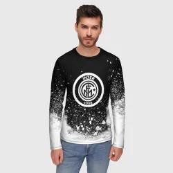 Мужской лонгслив 3D Inter белый всплеск краско - фото 2