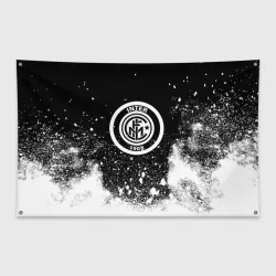 Флаг-баннер Inter белый всплеск краско