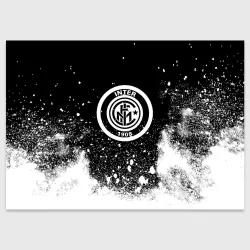 Поздравительная открытка Inter белый всплеск краско