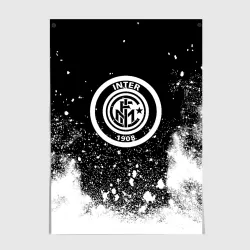 Постер Inter белый всплеск краско