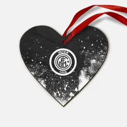 Деревянная игрушка Сердце Inter белый всплеск краско