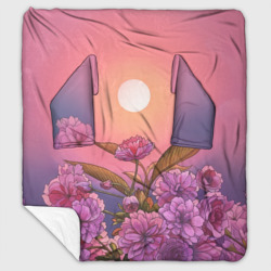 Плед с рукавами Розовый акварельный закат